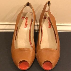 Anthropologie Farylrobin Peep Toe Wedges
